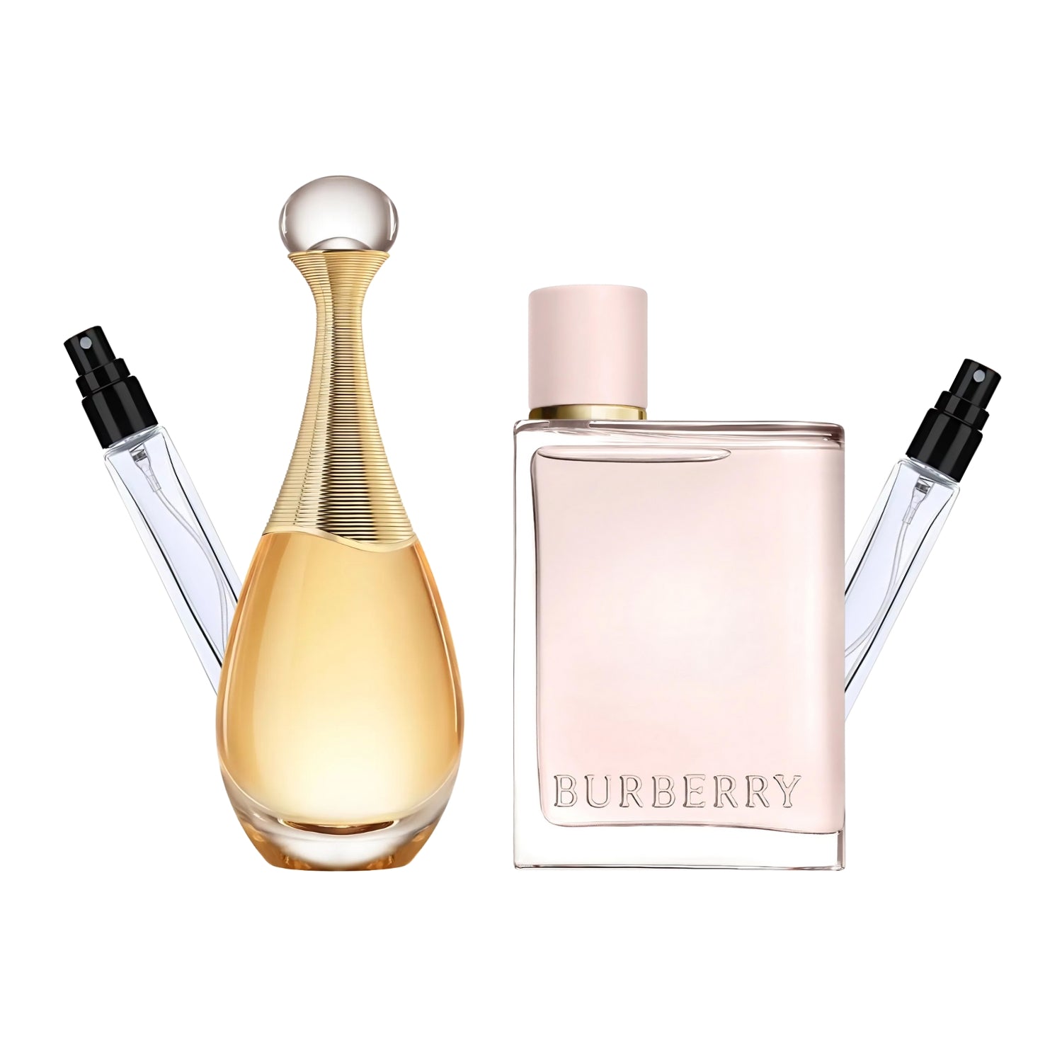 Duo Divine Élégance – Pack 2 × 10 ml (J’adore Dior + Burberry Her)