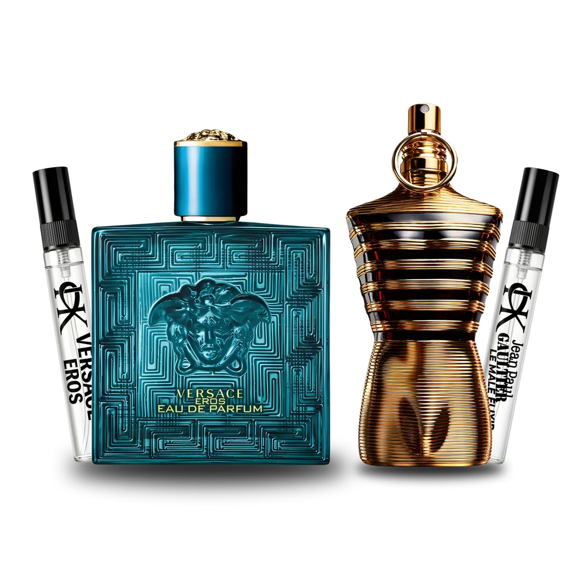 Pack 2 × 10 ml (Eros Eau de Parfum + Le Male Elixir)