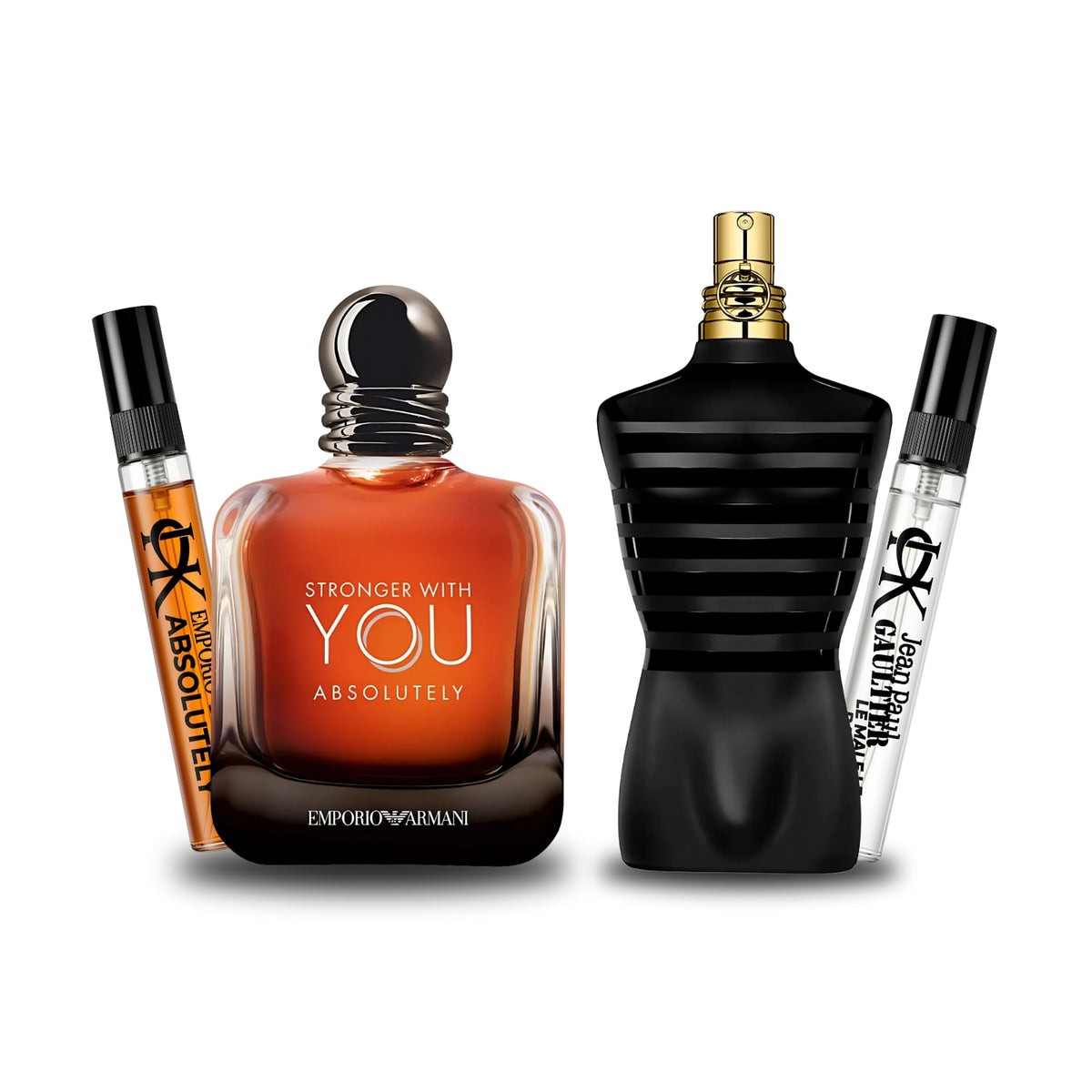 Pack 2 × 10 ml (Stronger With You Absolutely + Le Male Le Parfum)