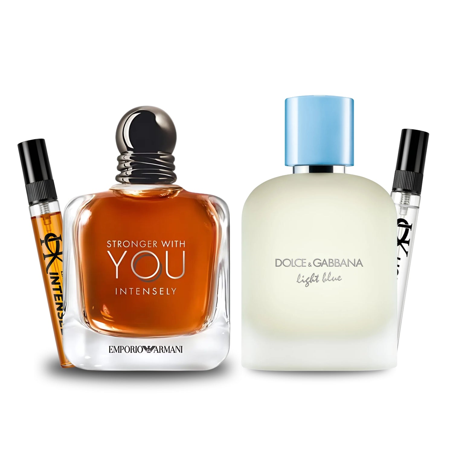 Pack 2 × 10 ml (Stronger With You Intensely + Light Blue pour Homme)