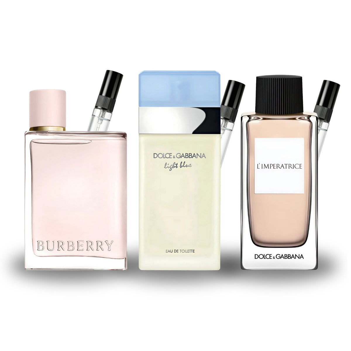Pack 3 × 10 ml (Burberry Her + Light Blue + L’Imperatrice)
