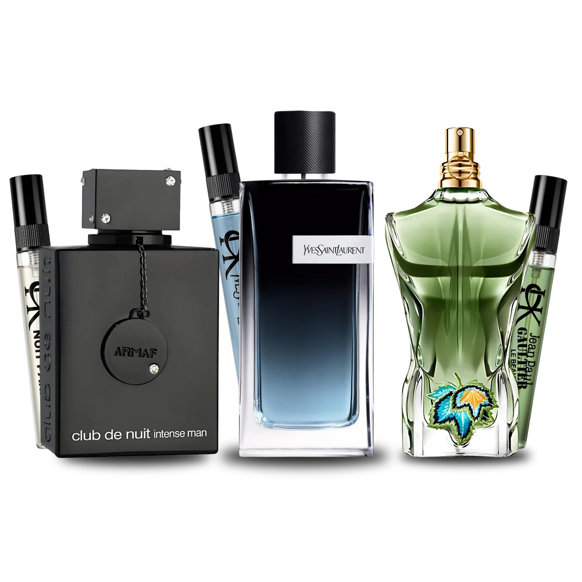 Pack 3 × 10 ml (Club de Nuit Extrait de Parfum + Y Eau de Parfum + Le Beau Paradise Garden)