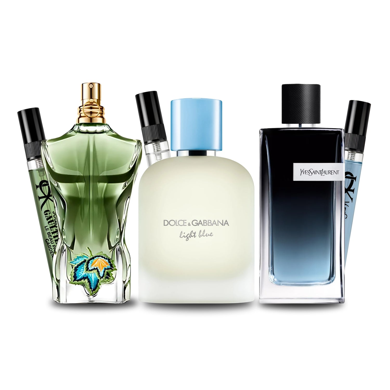 Pack 3 × 10 ml (Le Beau Paradise Garden + Light Blue pour Homme + Y Eau de Parfum)