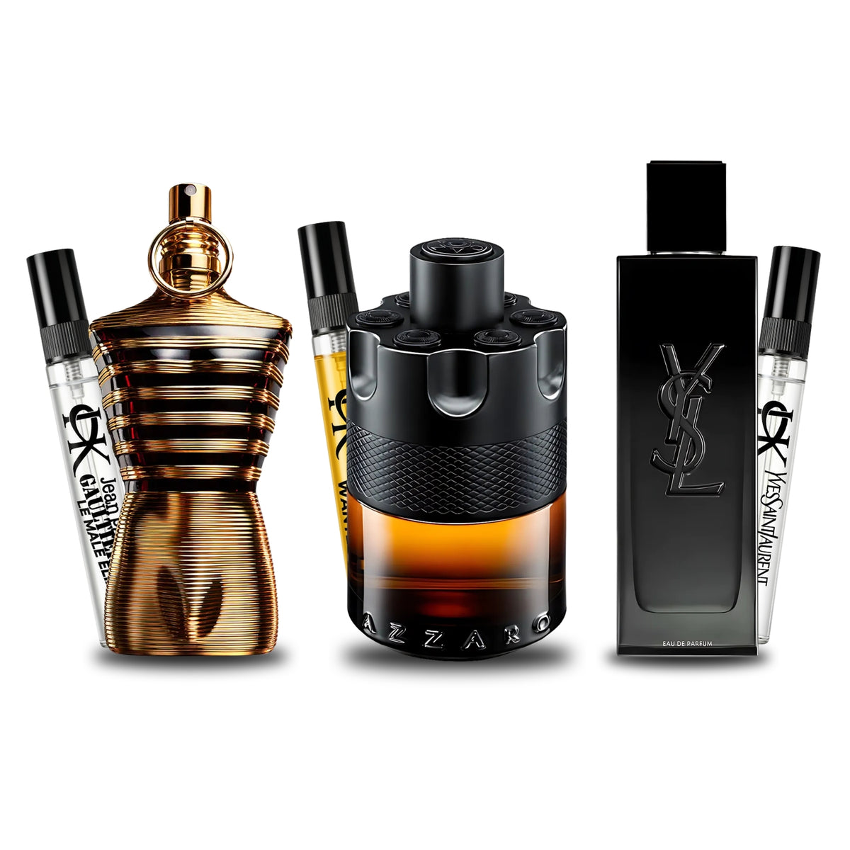 Pack 3 × 10 ml (Le Male Elixir + The Most Wanted Parfum + MYSLF Eau de Parfum)