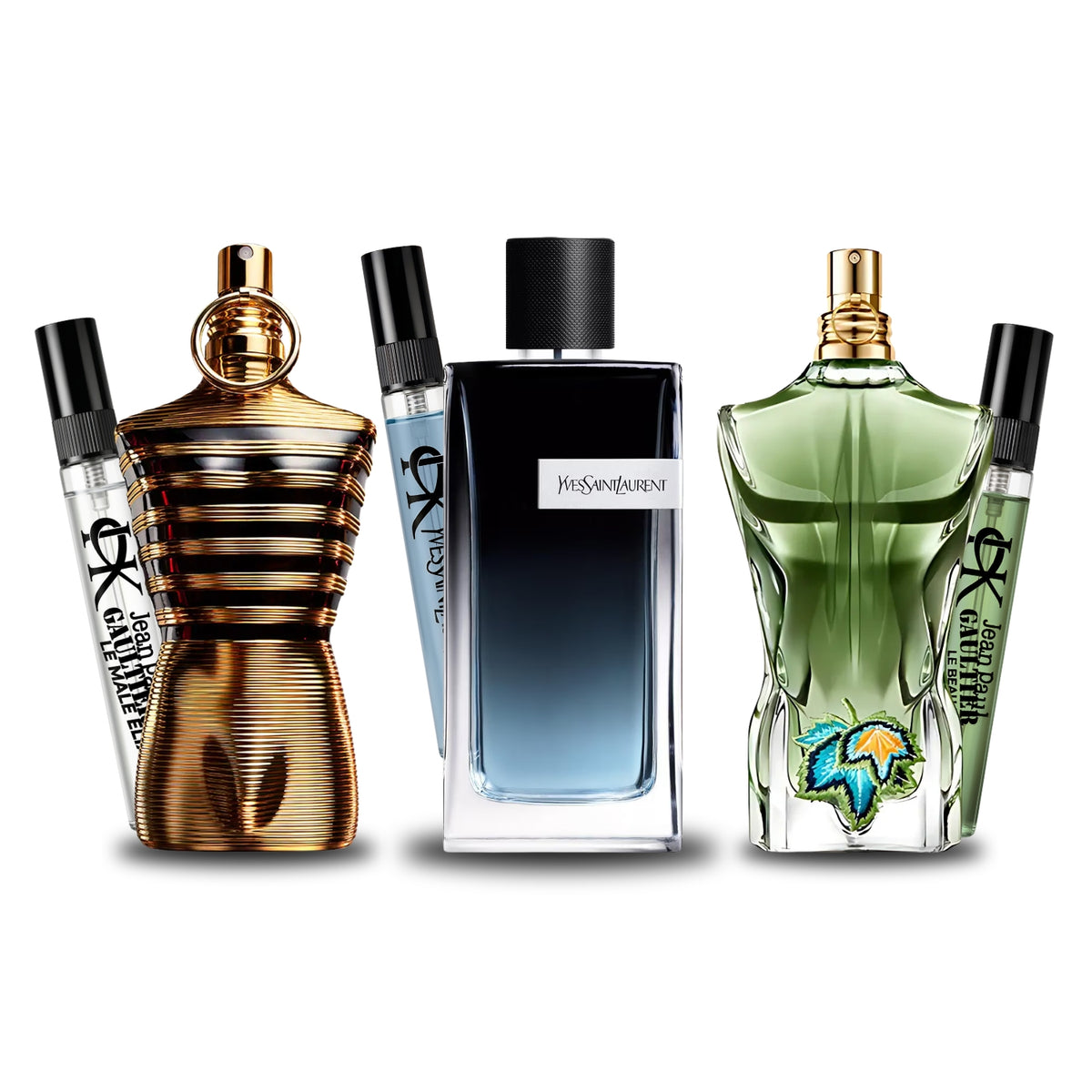 Pack 3 × 10 ml (Le Male Elixir + Y Eau de Parfum + Le Beau Paradise Garden)