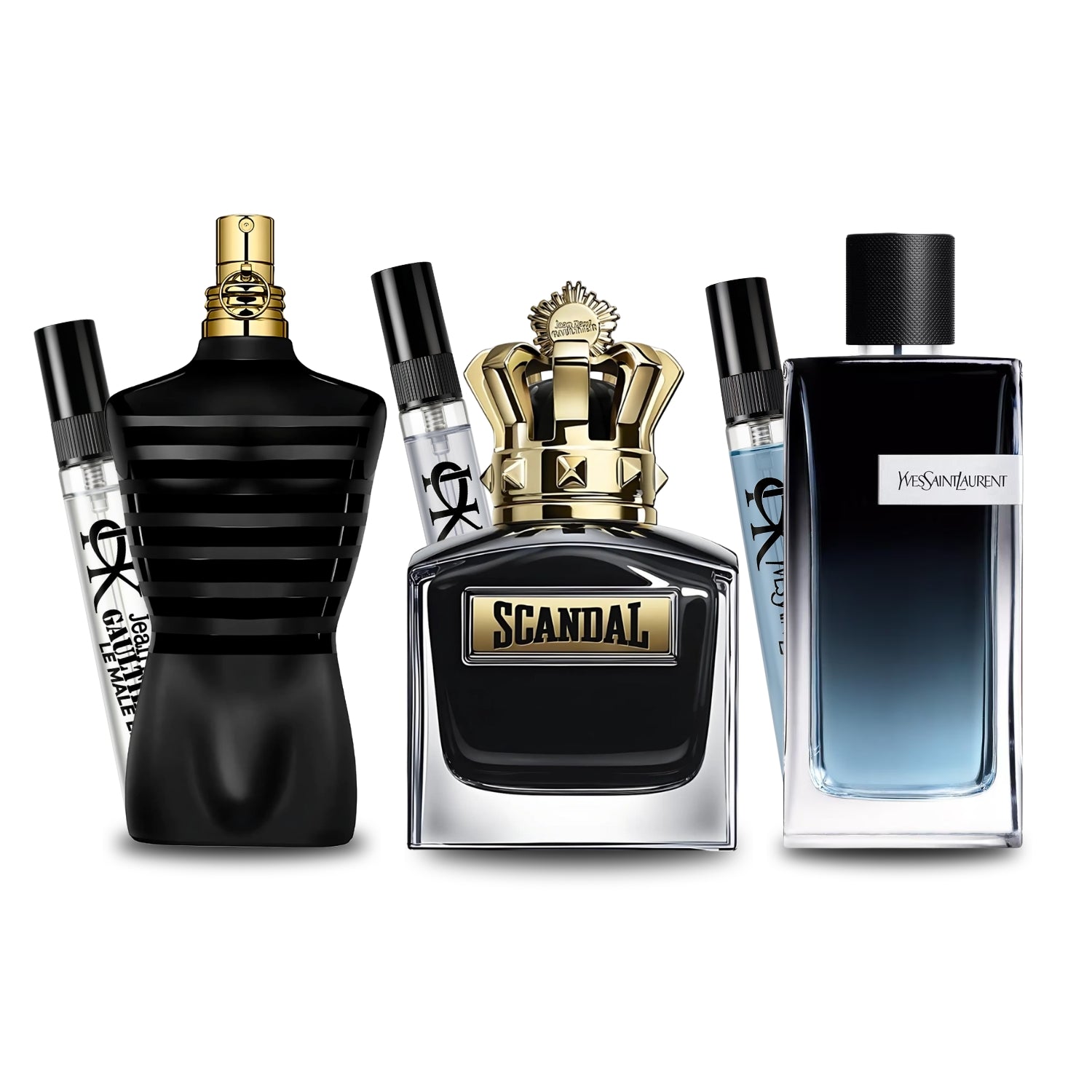 Pack 3 × 10 ml (Le Male Le Parfum + Scandal Le Parfum Pour Homme + Y Eau de Parfum)
