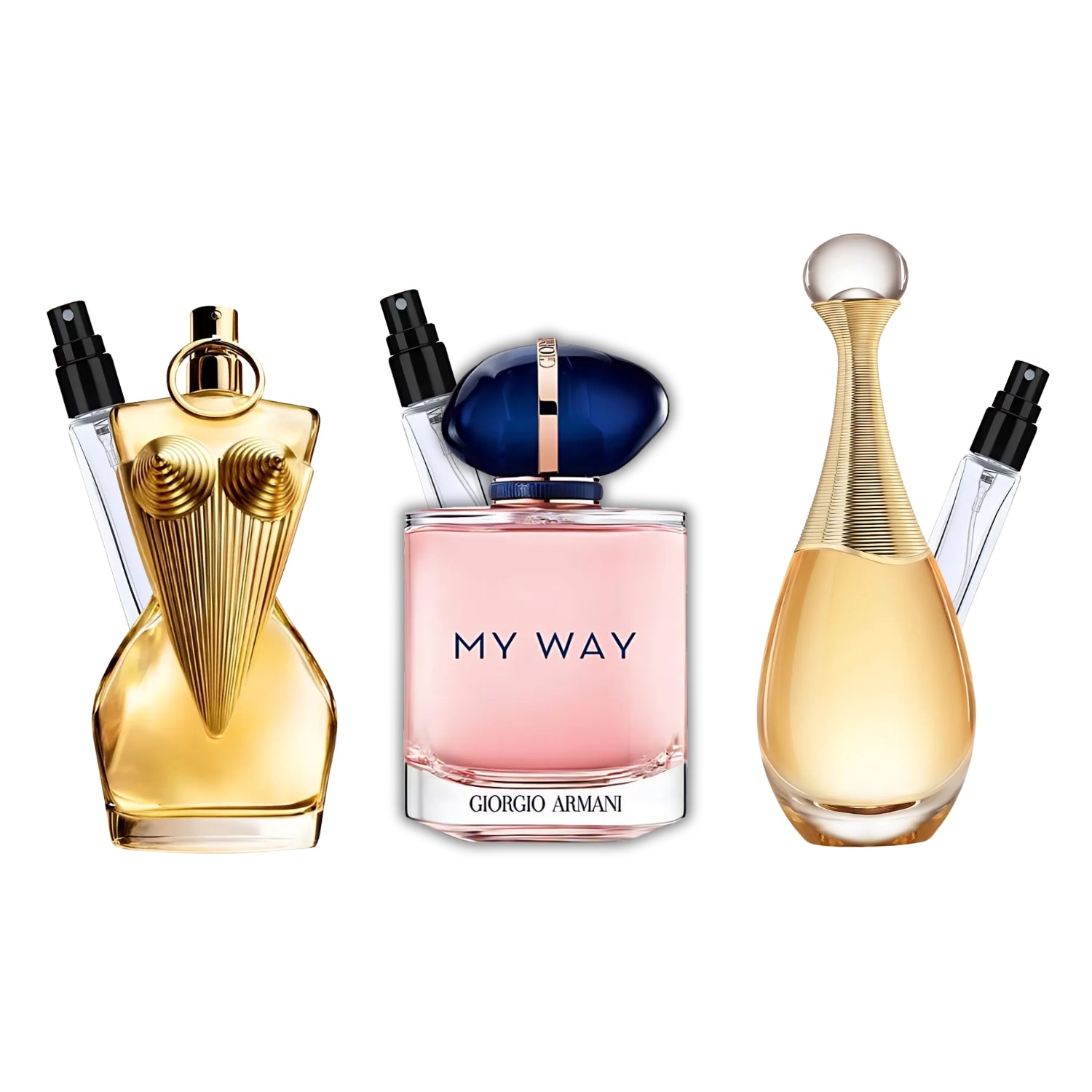 Trilogie Divine – Pack 3 × 10 ml (My Way + Jean Paul Gaultier Divine + J’adore Dior)