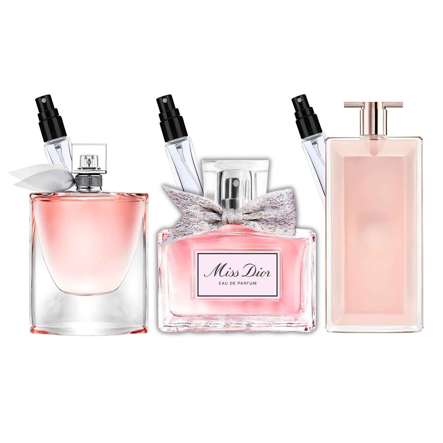 Trilogie Élégance – Pack 3 × 10 ml (La Vie Est Belle + Miss Dior + Lancôme Idôle)